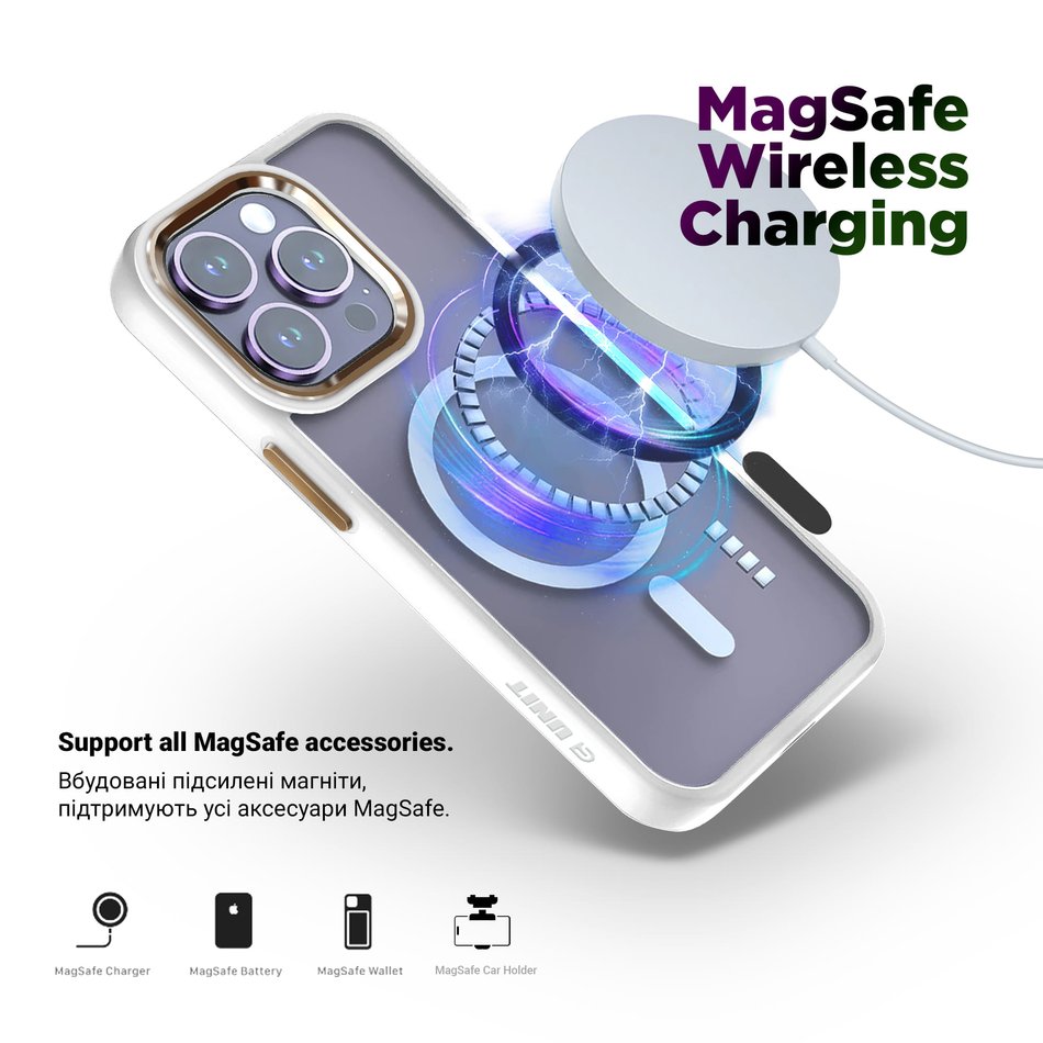 Чехол для iPhone 13 Pro ArmorStandart Unit MagSafe Matte Clear (ARM66940)