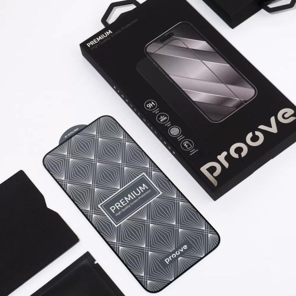 Защитное стекло для iPhone Air Proove Premium (Black)