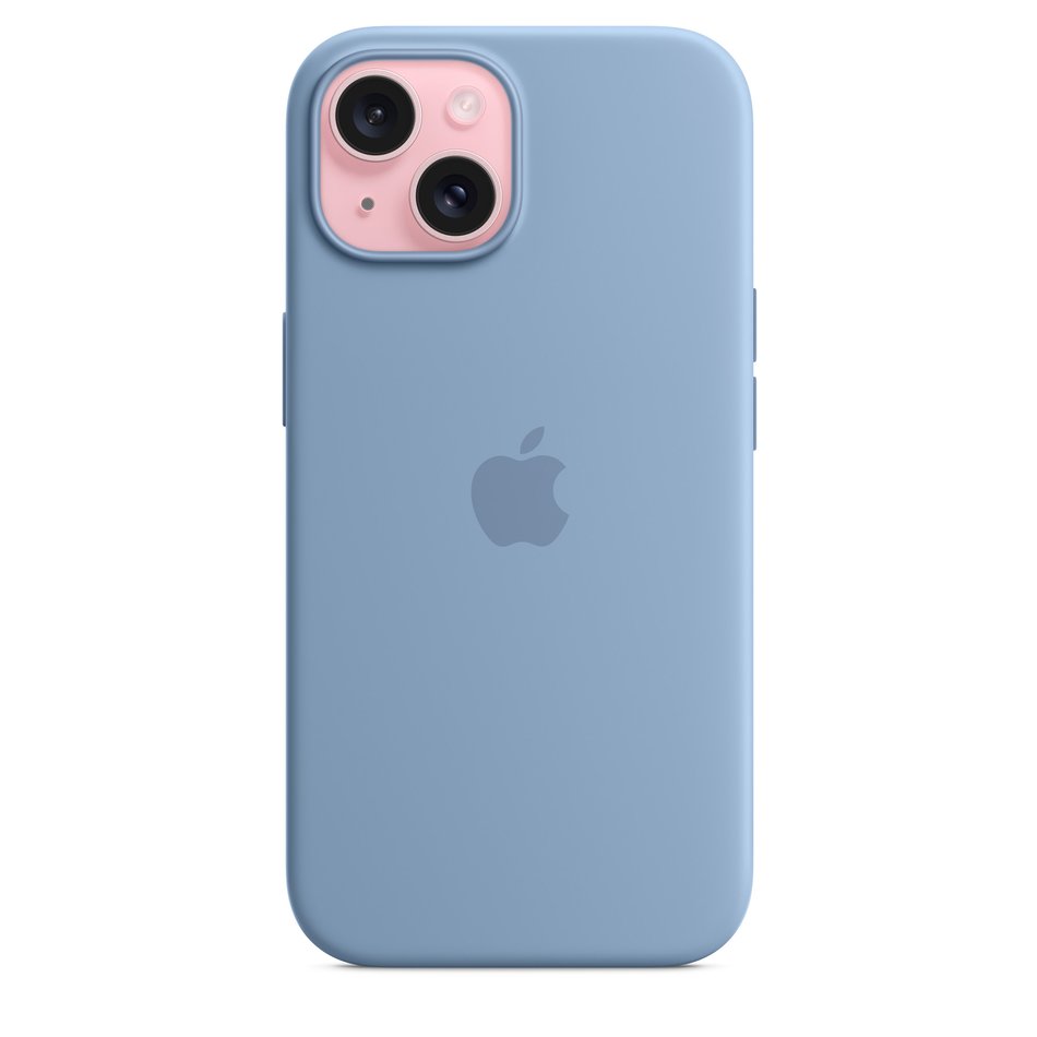 Чехол для iPhone 15 Apple Silicone Case with MagSafe - Winter Blue (MT0Y3)