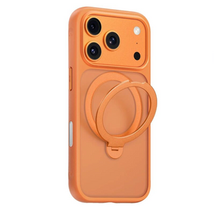 Чехол для iPhone 17 Pro  Blueo Skin Friendly Frosted Anti-Drop Magnetic Case 360 Rotatable Stand Orang