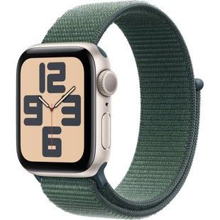 Apple Watch SE 2 GPS 40mm Starlight Aluminium Case w. Lake Green Sport Loop (MXEH3)