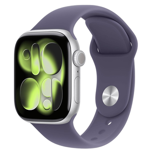 Apple Watch Series 11 GPS + Cellular 46mm Silver Alu. Case w. Purple Fog S. Band - S/M (MFCP4)