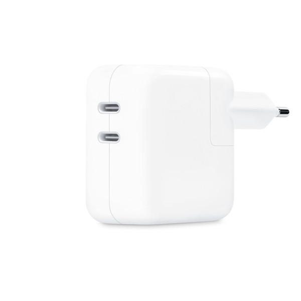 Блок живлення Apple 35W Dual USB-C Port Power Adapter (MNWP3) White (004640)
