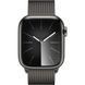 Б/У Apple Watch Series 9 GPS + Cellular 41mm Graphite S. Steel Case w. Graphite Milanese Loop