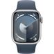 Apple Watch Series 9 GPS 41mm Silver Aluminum Case w. Storm Blue S. Band - S/M (MR903)