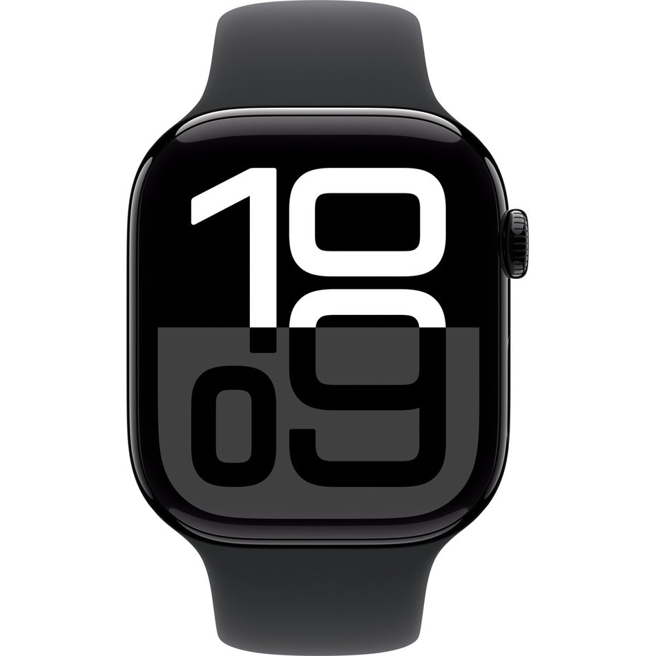 Apple Watch Series 10 GPS 46mm Jet Black Alu. Case w. Black Sport Band - M/L (MWWQ3)