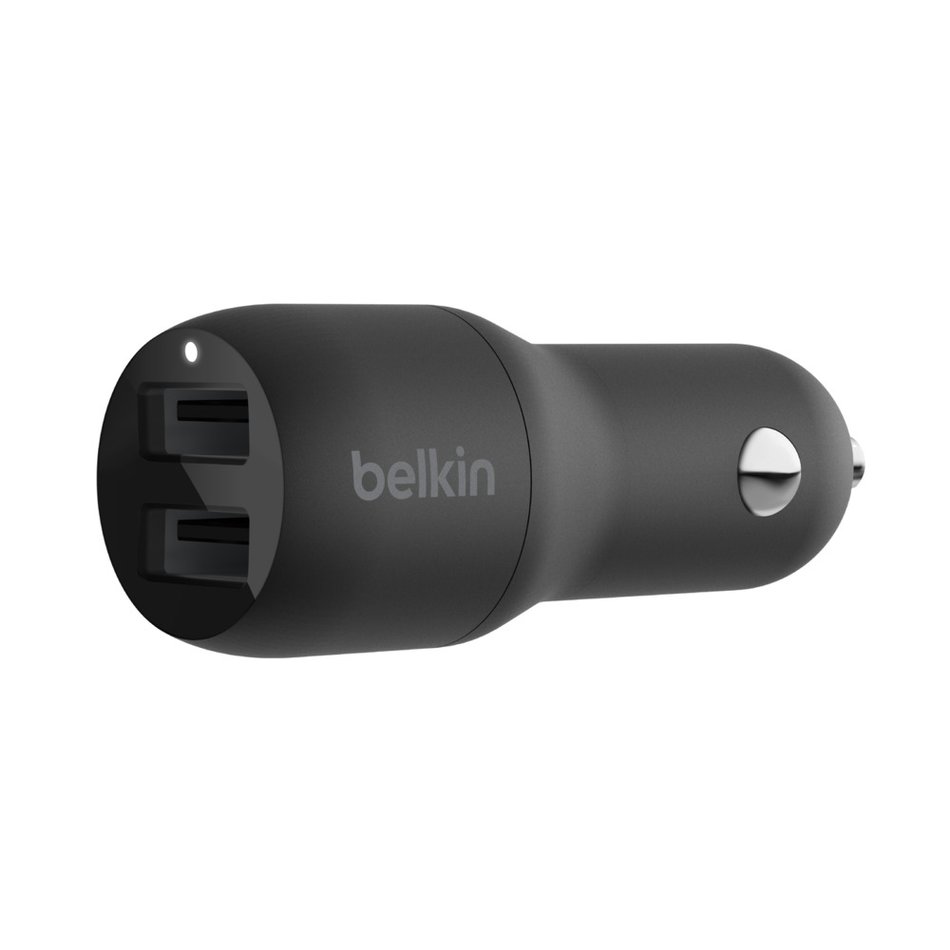 АЗУ Belkin Car Charger 24W Dual USB-A Black (CCB001BTBK)