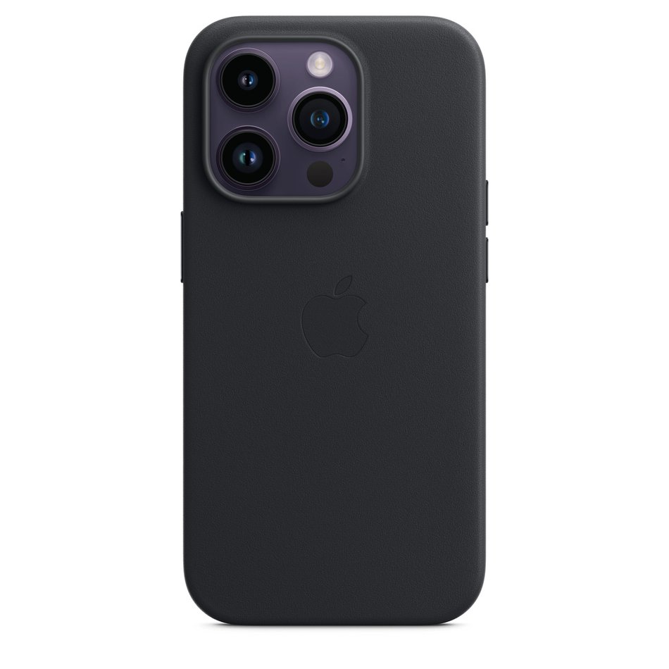 Чехол для iPhone 14 Pro Apple Leather Case with MagSafe - Midnight (MPPG3) UA