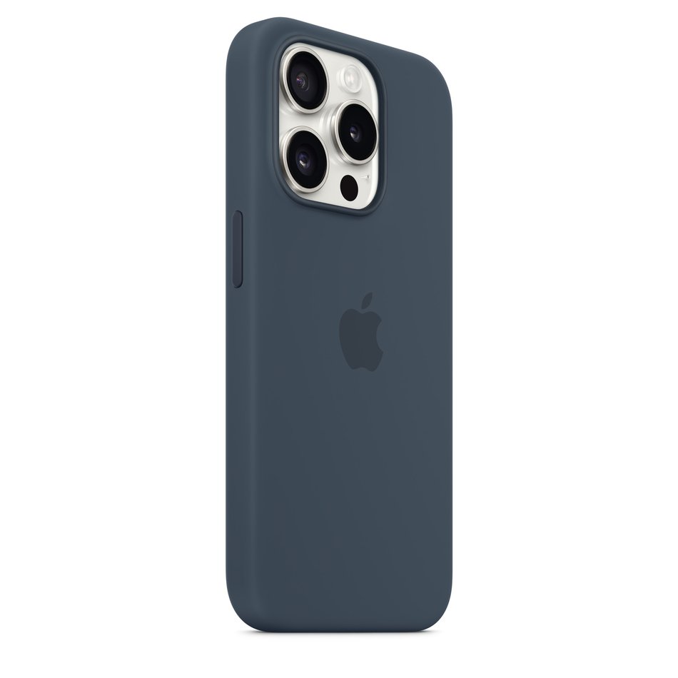 Чехол для iPhone 15 Pro Apple Silicone Case with MagSafe - Storm Blue (MT1D3)