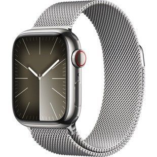 Б/У Apple Watch Series 9 GPS + Cellular 41mm Silver S. Steel Case w. Silver Milanese Loop