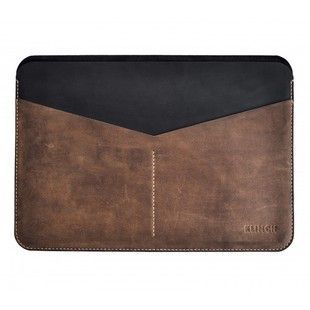 Чохол для MacBook Pro/Air 15" Klinch Leather Sleeve Case Side Cut (Black/Brown)