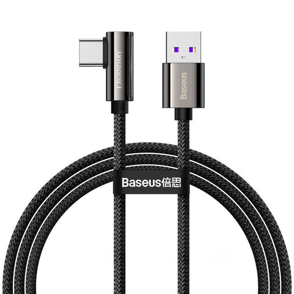 Кабель USB Type-C Baseus Legend Series Elbow Fast Charging Data Cable USB to Type-C 66W 1m Black (CATCS-B01)