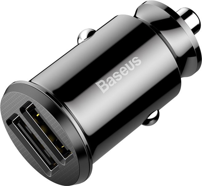 АЗУ Baseus Grain Car Charger Dual USB 5V,3.1A (Black) CCALL-ML01