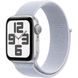 Apple Watch SE 2 GPS 40mm Silver Aluminium Case w. Blue Cloud Sport Loop (MXEE3)