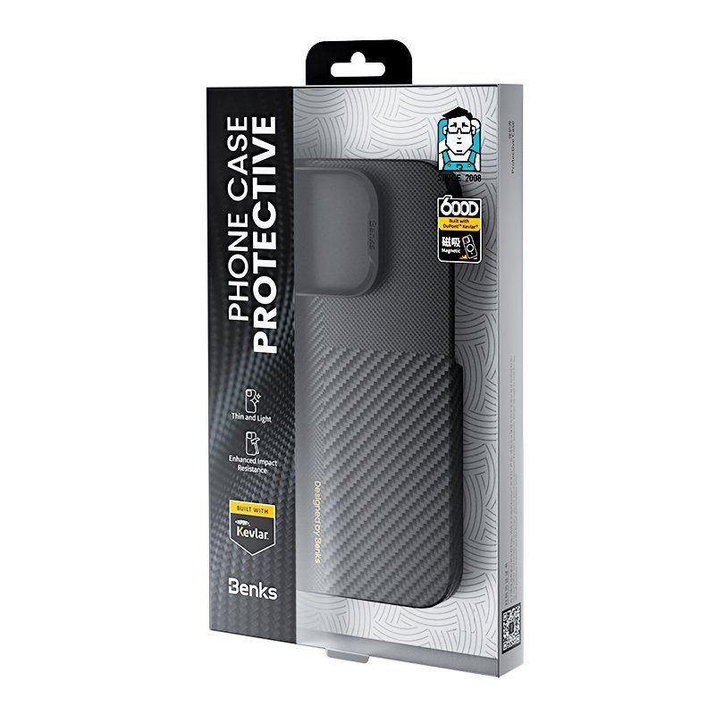 Чехол iPhone 17 Pro Max Benks Armor Air Kevlar Montage with MagSafe Black ( 6948005963149)