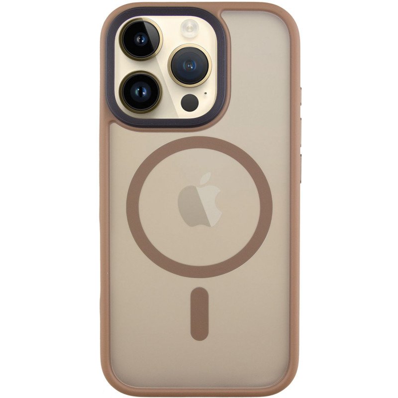 Чехол для iPhone 16 Pro Max Metal Buttons with MagSafe ( Gold )