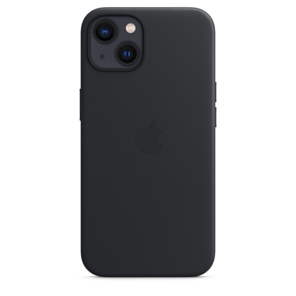 Чохол для iPhone 13 Apple Leather Case with Magsafe (Midnight) MM183 UA