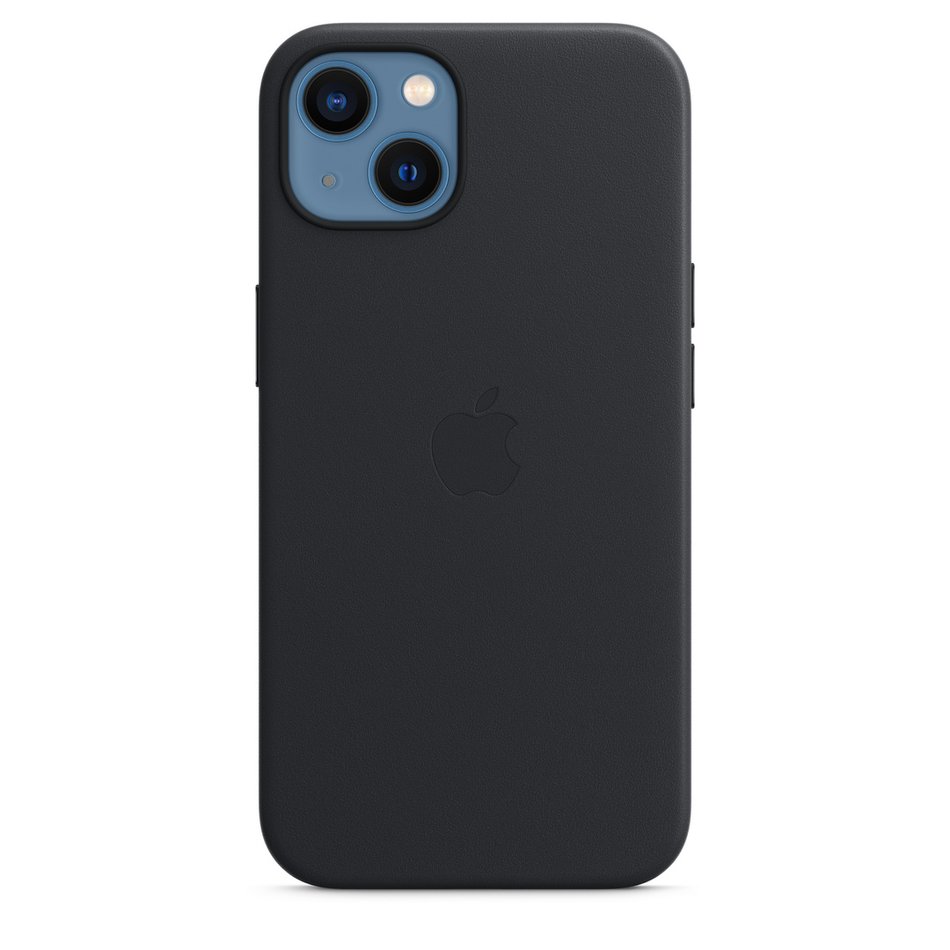 Чехол для iPhone 13 Apple Leather Case with Magsafe (Midnight) MM183 UA