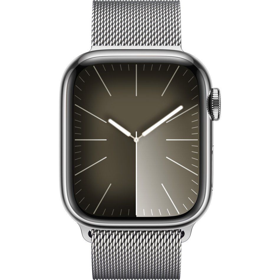 Б/У Apple Watch Series 9 GPS + Cellular 41mm Silver S. Steel Case w. Silver Milanese Loop