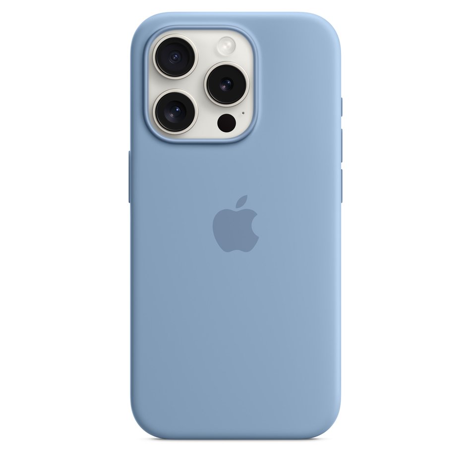 Чехол для iPhone 15 Pro Apple Silicone Case with MagSafe - Winter Blue (MT1L3)