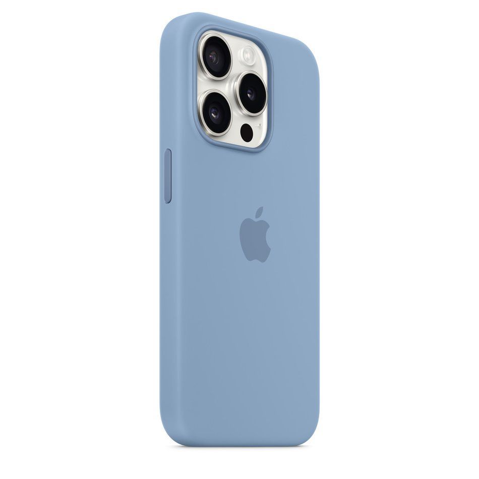 Чехол для iPhone 15 Pro Apple Silicone Case with MagSafe - Winter Blue (MT1L3)