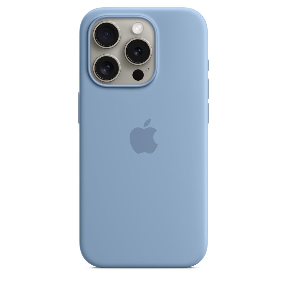Чехол для iPhone 15 Pro Apple Silicone Case with MagSafe - Winter Blue (MT1L3)