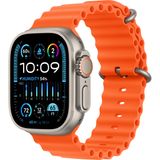 Apple Watch Ultra 2 GPS + Cellular 49mm Titanium Case with Orange Ocean Band (MREH3) (008407)