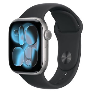Apple Watch Series 11 GPS + Cellular 46mm Space Grey Alu. Case w. Black S. Band - S/M (MFC94)