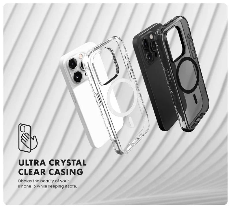 Чохол для iPhone 15 LAUT CRYSTAL MATTER X з MagSafe, Прозорий (L_IP23A_CMX_UC)