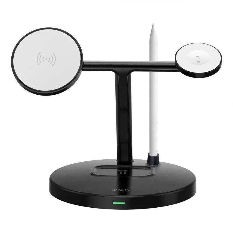 БЗУ WIWU Magnetic Cableless Charger 4in1 Series (Black) (Wi-W032)