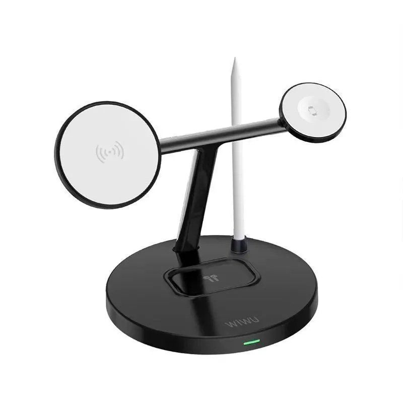 БЗУ WIWU Magnetic Cableless Charger 4in1 Series (Black) (Wi-W032)