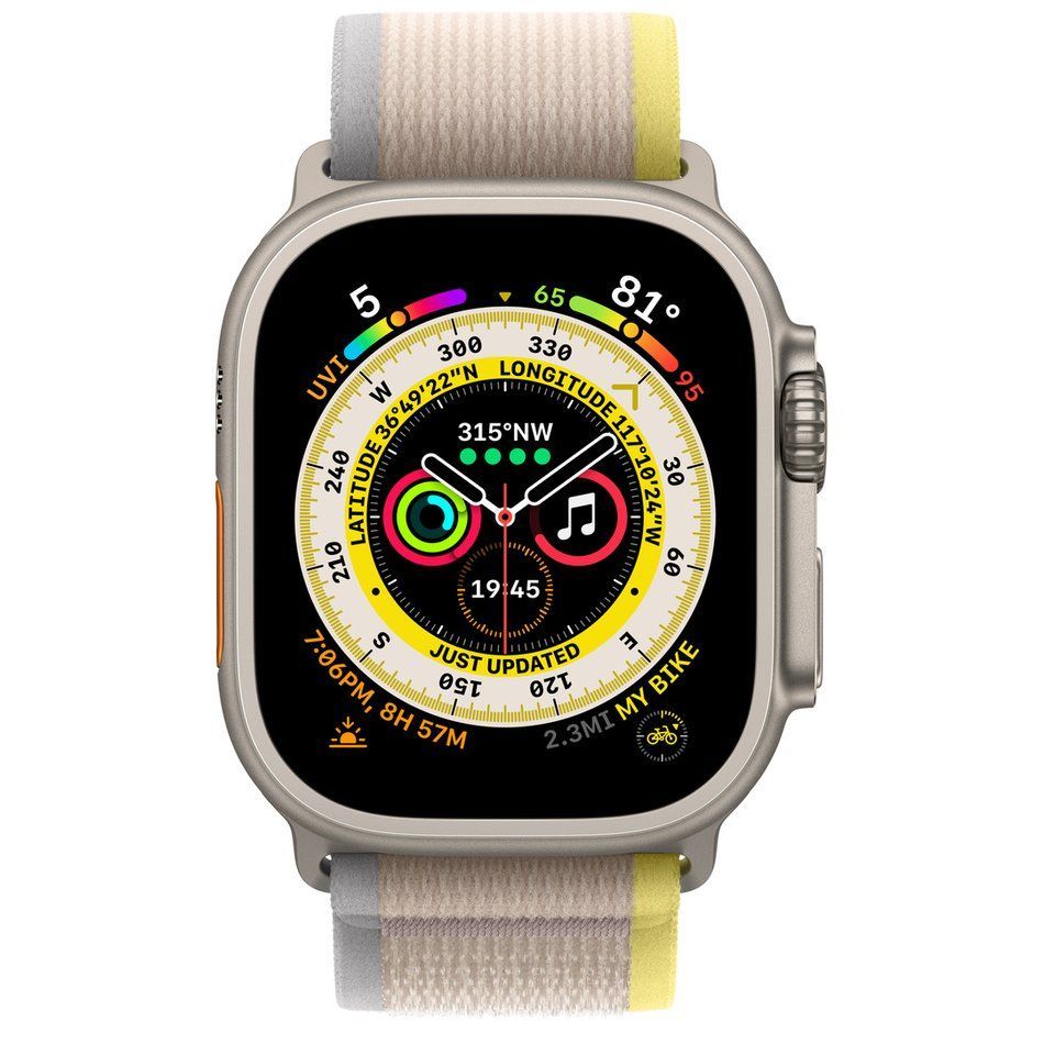 Б/У Apple Watch Ultra GPS + LTE 49mm Titanium Case with Yellow/Beige Trail Loop