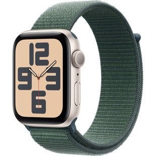 Apple Watch SE 2 GPS 44mm Starlight Aluminium Case w. Lake Green Sport Loop (MXEW3)