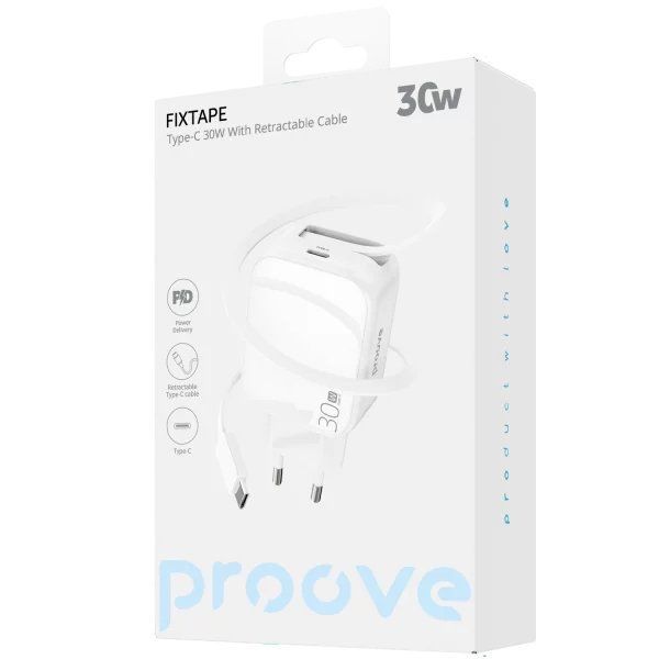 МЗП Proove Fixtape GaN Type-C 30W (White) (WCFP30010202)
