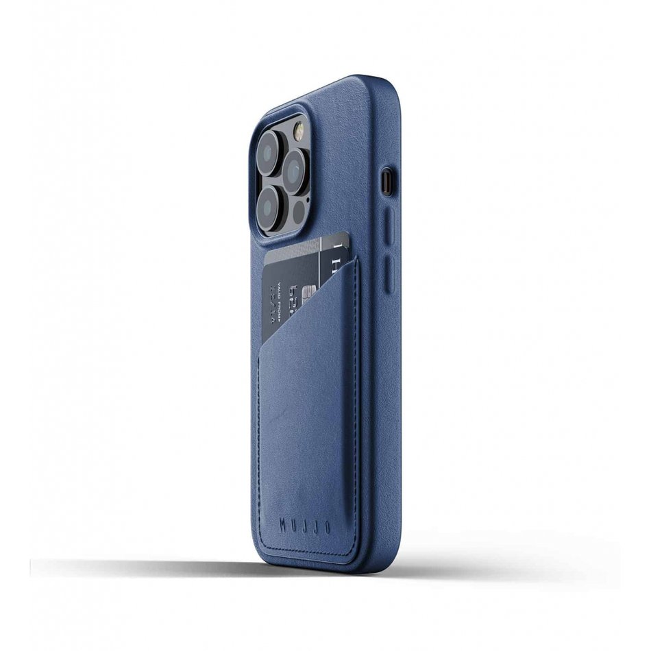 Чехол для iPhone 13 Pro MUJJO Wallet Full Leather (Monaco Blue) MUJJO-CL-016-BL
