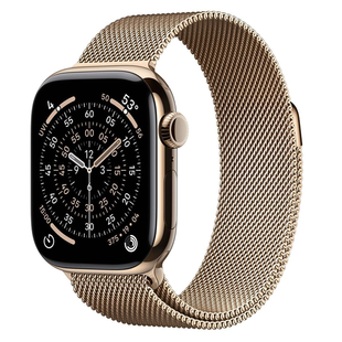 Б/У Apple Watch Series 11 GPS + Cellular 42mm Gold Tit. Case w. Gold Milanese Loop