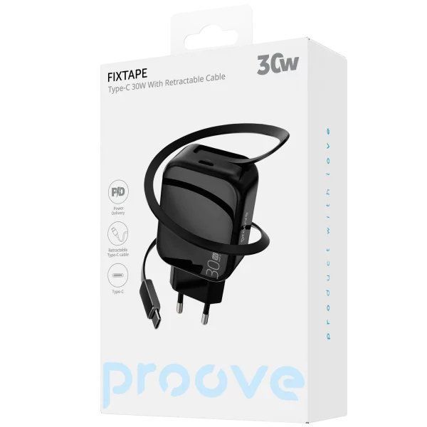 МЗП Proove Fixtape GaN Type-C 30W (Black) (WCFP30010201)
