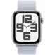 Apple Watch SE 2 GPS 44mm Silver Aluminium Case w. Blue Cloud Sport Loop (MXET3)
