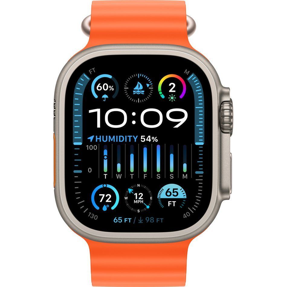 Б/У Apple Watch Ultra 2 GPS + Cellular 49mm Titanium Case with Orange Ocean Band