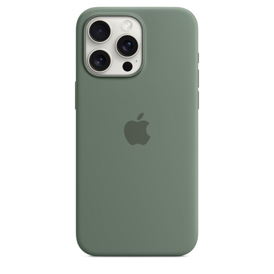 Чехол для iPhone 15 Pro Max Apple Silicone Case with MagSafe - Cypress (MT1X3)