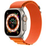 Apple Watch Ultra GPS + LTE 49mm Titanium Case with Orange Alpine Loop Medium (MQFL3) (004594)