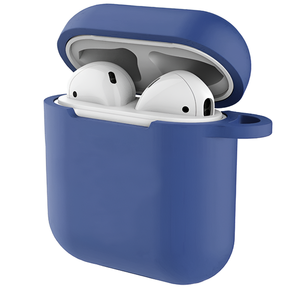 Чехол для AirPods Devia Naked Silicone with Loophole Series (Blue)