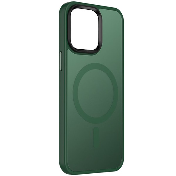 Чехол для iPhone 15 Pro Max Metal Buttons with MagSafe Colorful (Green)