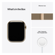 Apple Watch Series 7 GPS + LTE 45mm Gold Stainless Steel Case with Gold Milanese Loop (MKJY3)