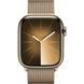 Б/У Apple Watch Series 9 GPS + Cellular 41mm Gold S. Steel Case w. Gold Milanese Loop