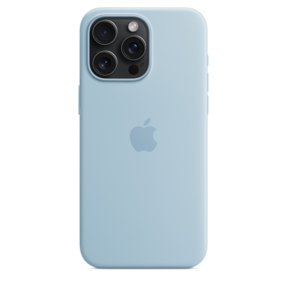 Чохол для iPhone 15 Pro Max Apple Silicone Case with MagSafe - Light Blue (MWNR3)