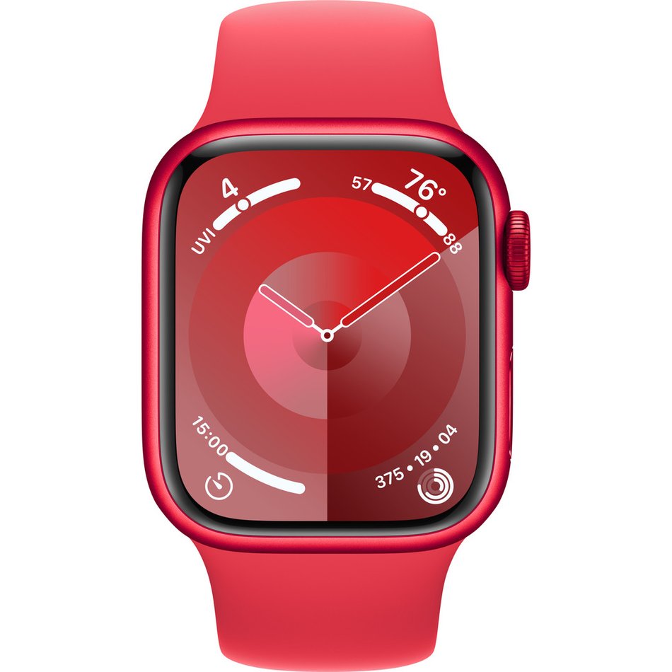 Apple Watch Series 9 GPS 41mm PRODUCT RED Alu. Case w. PRODUCT RED Sport Band - S/M (MRXG3) UA