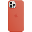 Чехол для iPhone 12 / 12 Pro OEM+ Silicone Case with Magsafe ( Electric Orange )