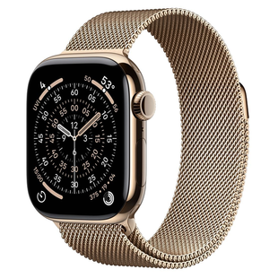 Б/У Apple Watch Series 11 GPS + Cellular 46mm Gold Tit. Case w. Gold Milanese Loop