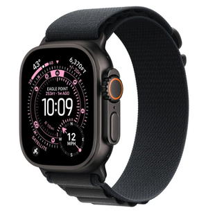 Apple Watch Ultra 3 GPS + Cellular 49mm Black Tit. Case w. Black Alpine Loop - Large (MF0X4)